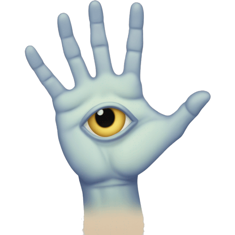 Palmistry hand with eye  emoji