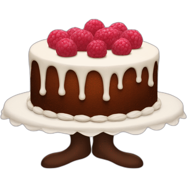 Cake with legs emoji