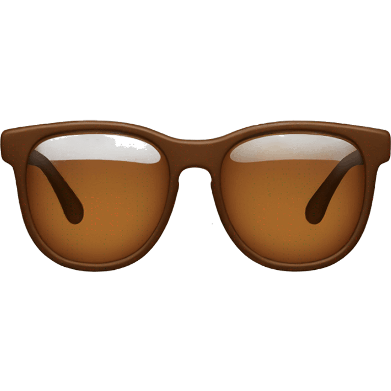 brown glasses emoji