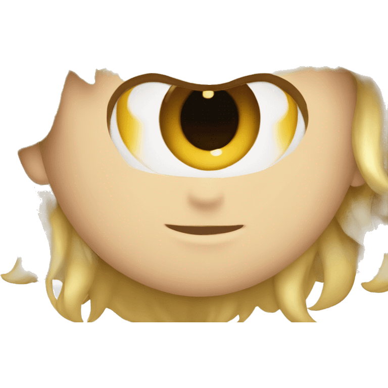 Pignon blond au yeux bleui emoji