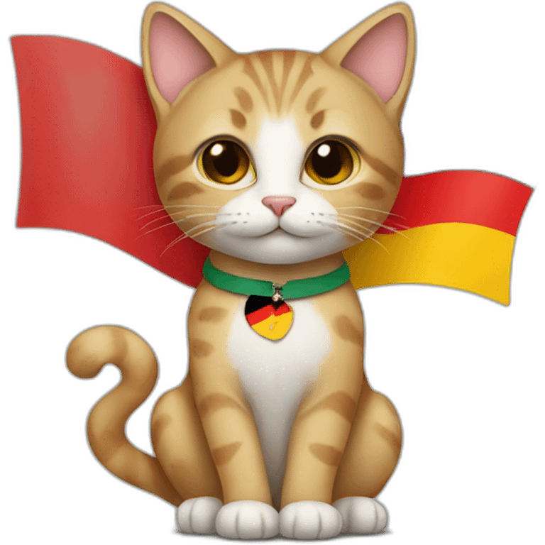 cat holding a german flag emoji