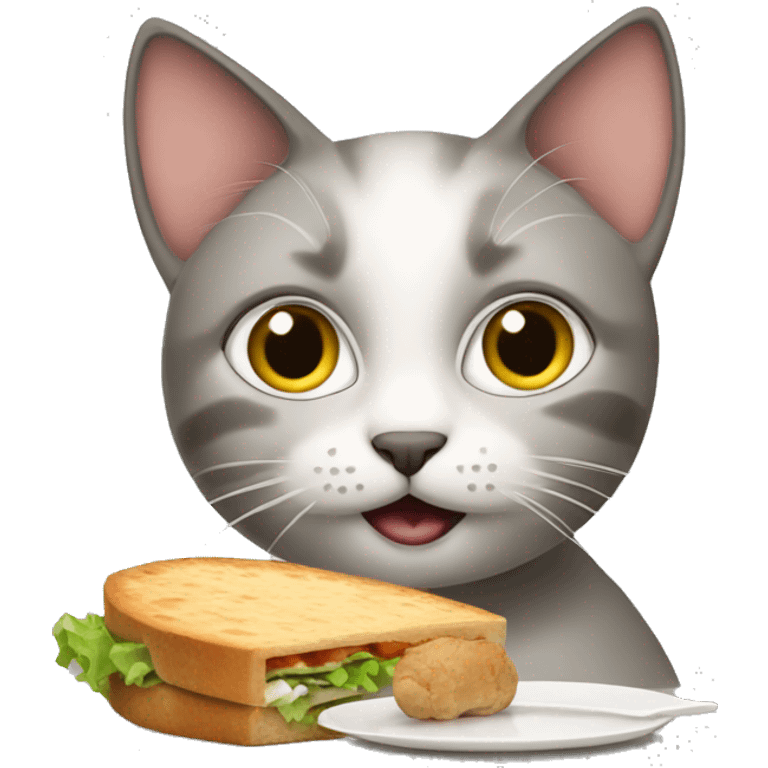 cat talking What is for lunch emoji