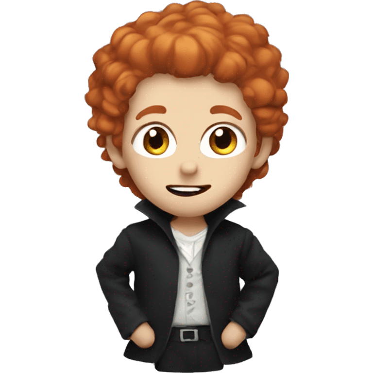 Little Vampire with messy ginger hair  emoji