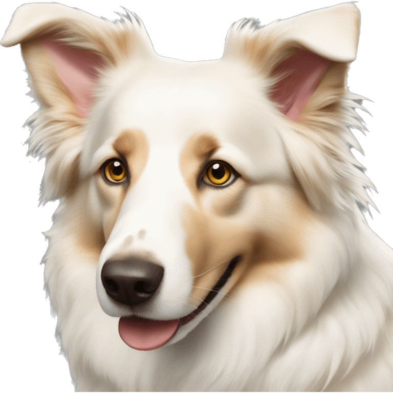 Cream white coloured  Aussie shepherd  emoji