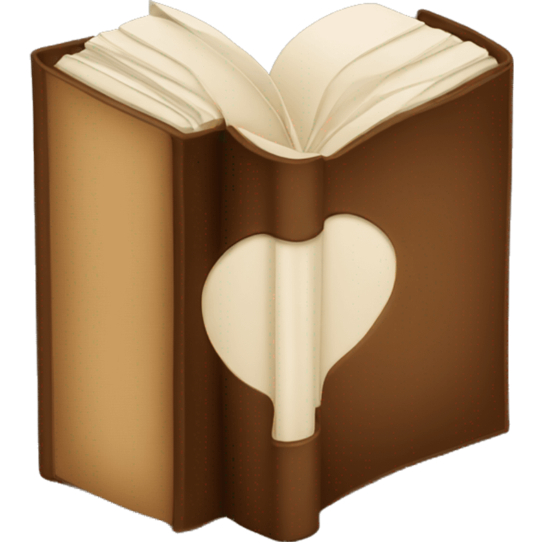 Beautiful brown open book emoji