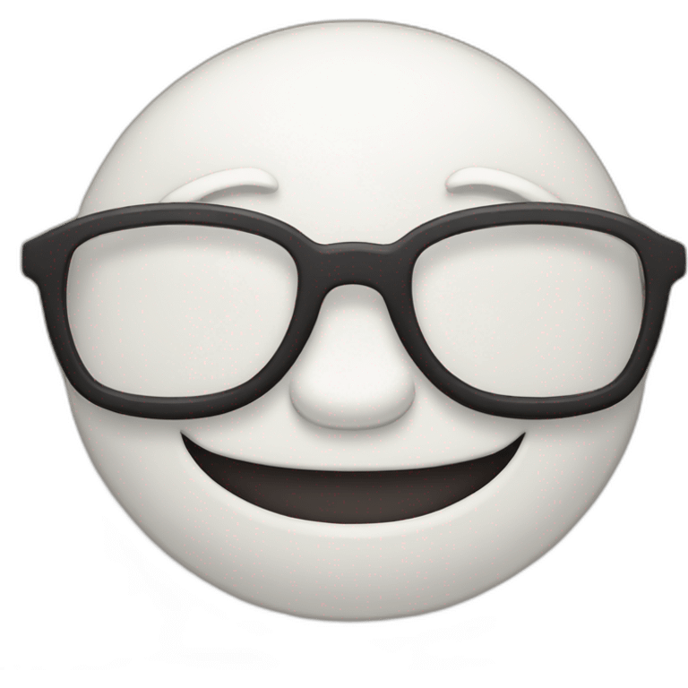 fat smiling white stitch with glasses emoji