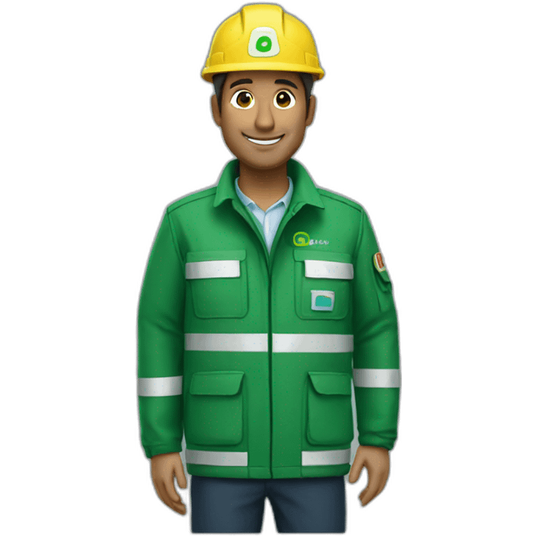 RATP staff green safety jackets emoji