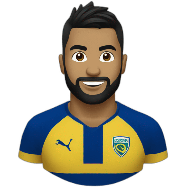 Gabigol comemorando emoji