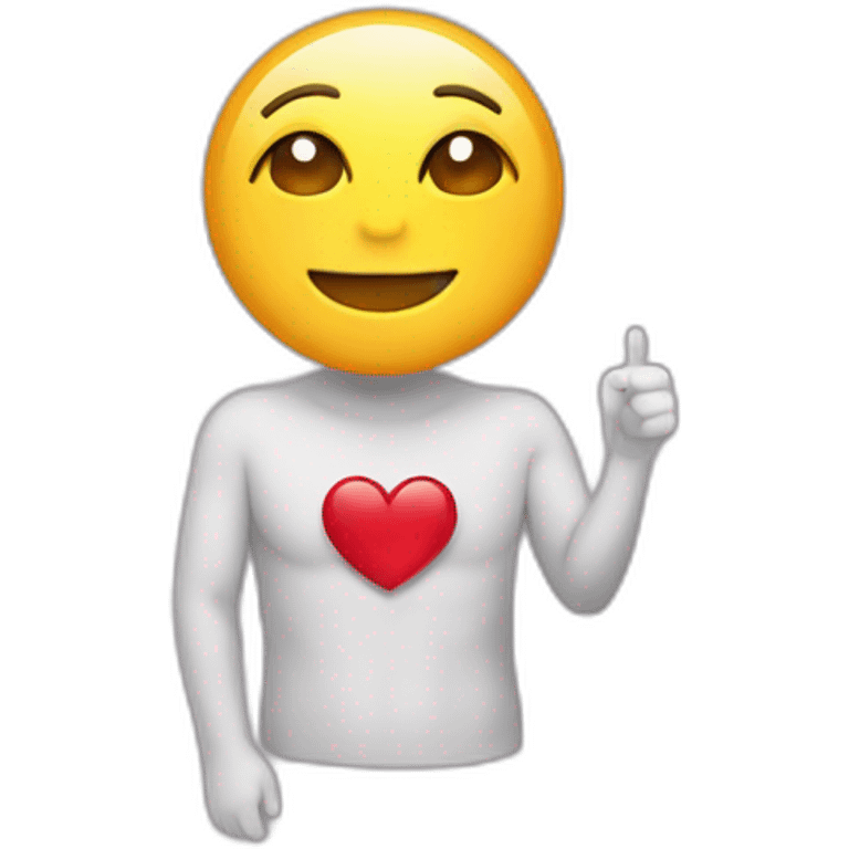 Chat avec un coeur emoji