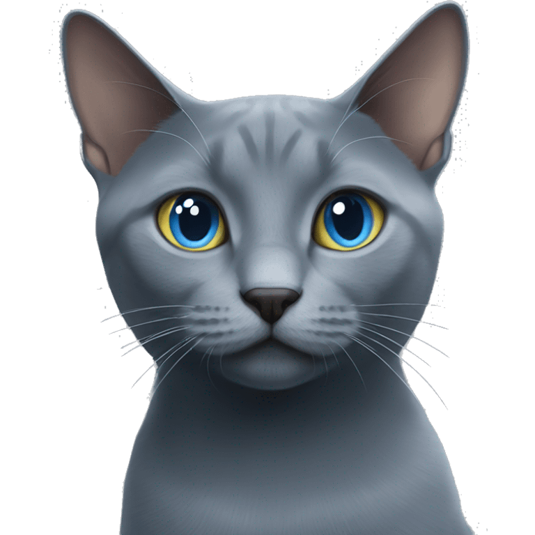 Russian blue cat emoji