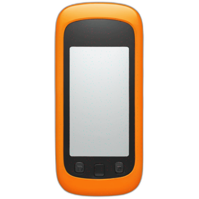 orange phone pictogram emoji