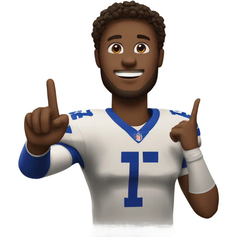 josh allen throwing up a W with his hand emoji