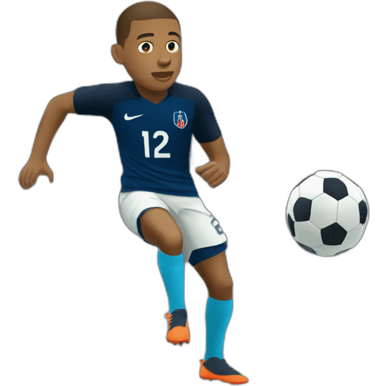 Mbappe play football emoji