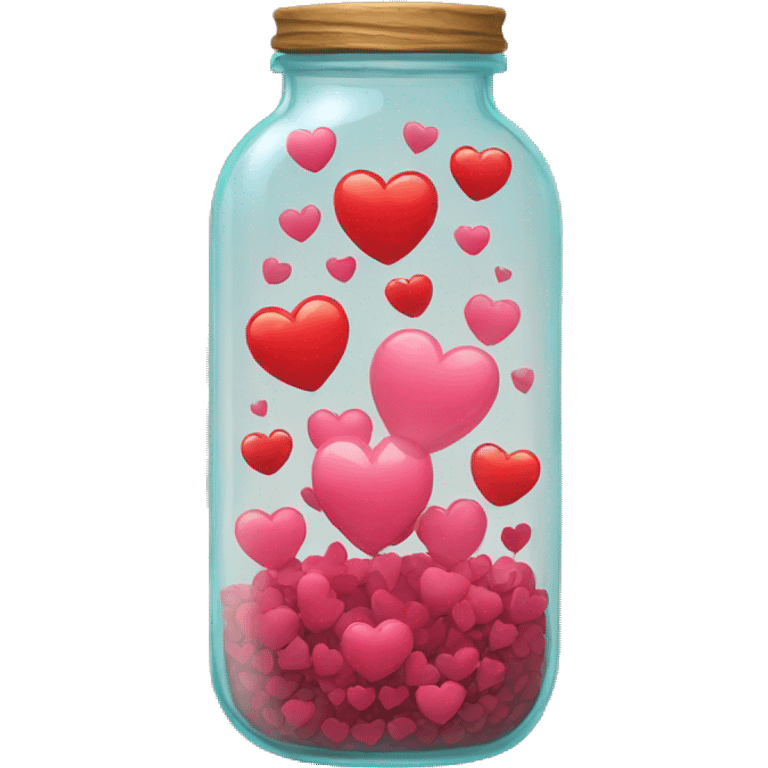 Hearts in jar emoji