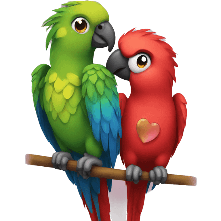 A Parrot in love  emoji