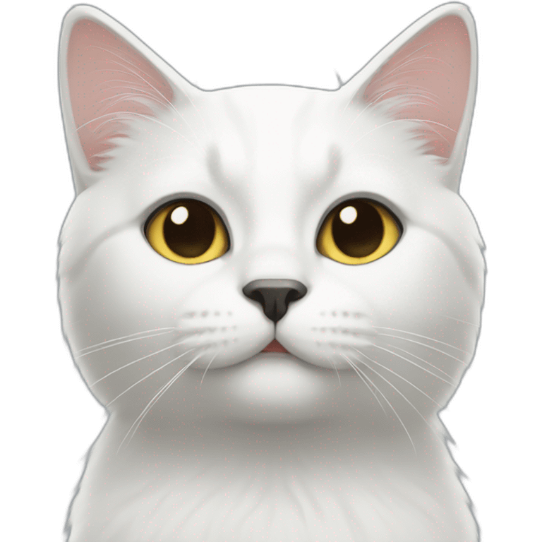 white and black cat emoji