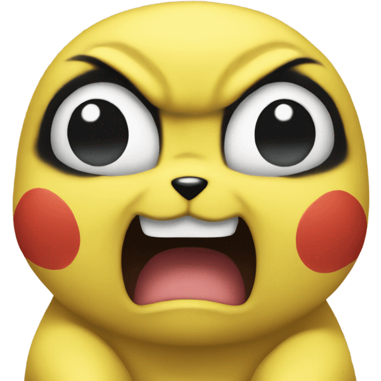 pikachu with angry eyes emoji