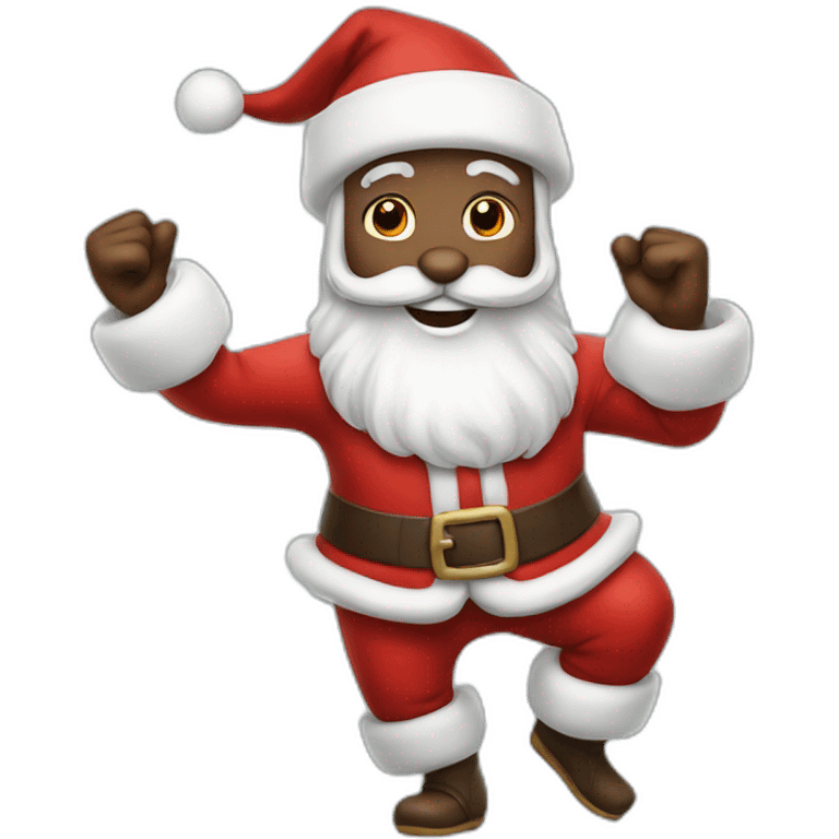 dancing white skin santa emoji