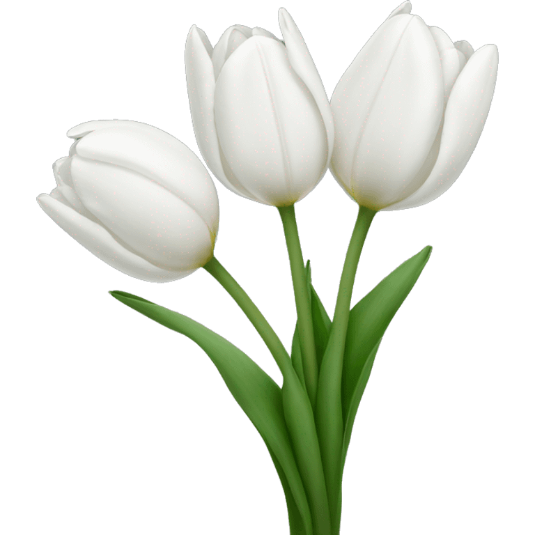 white tulips emoji