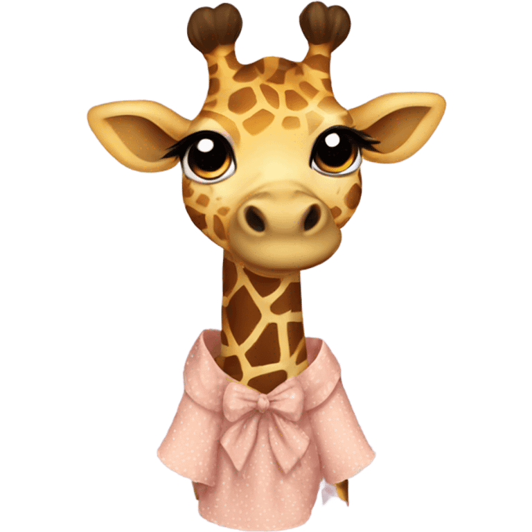 Giraffe in a dress emoji