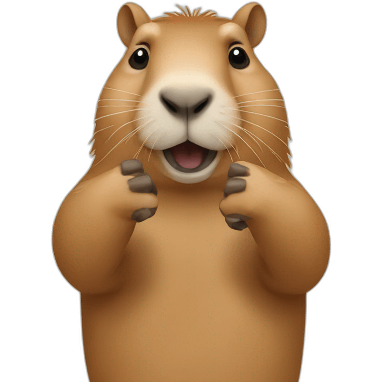 capybara doing italian fingers emoji