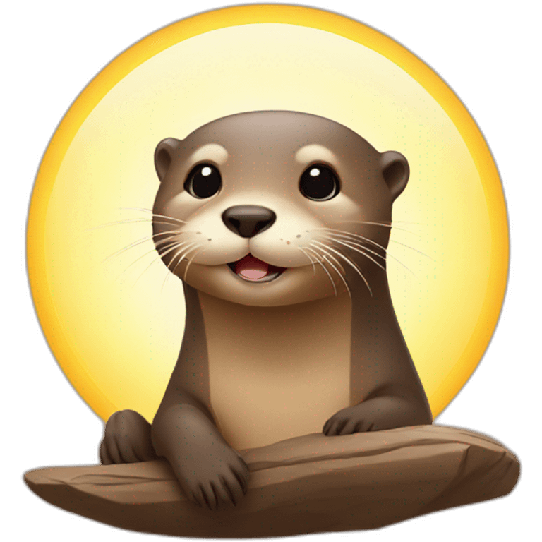 Otter with sun emoji