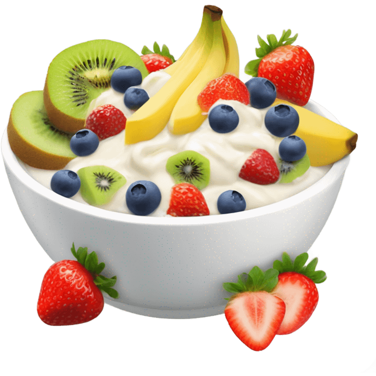 Yogurt bowl with fruit  emoji