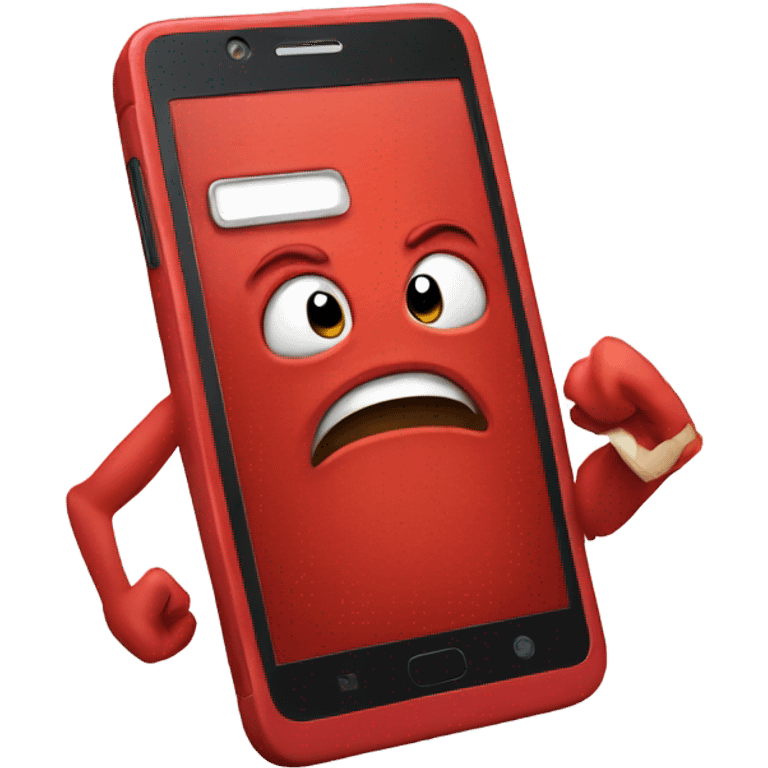 Furious Red smartphone  emoji