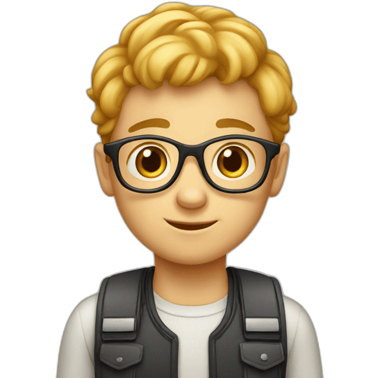 smart boy cartoon  emoji