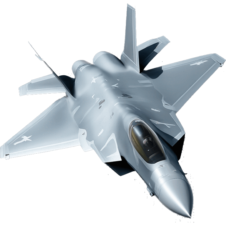 The stealthy gray fighter jet in the sky F-35 is accurate according to the appearance of the plane emoji