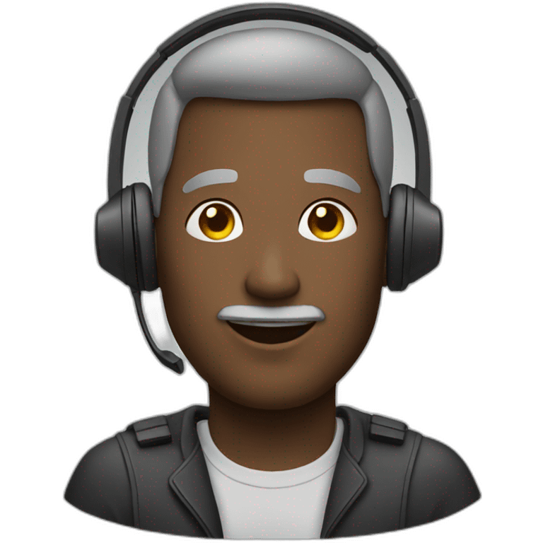 a man wearing a headset emoji