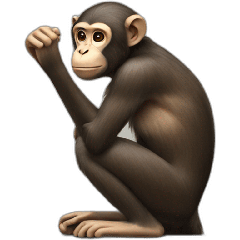 monkey kneeling down emoji