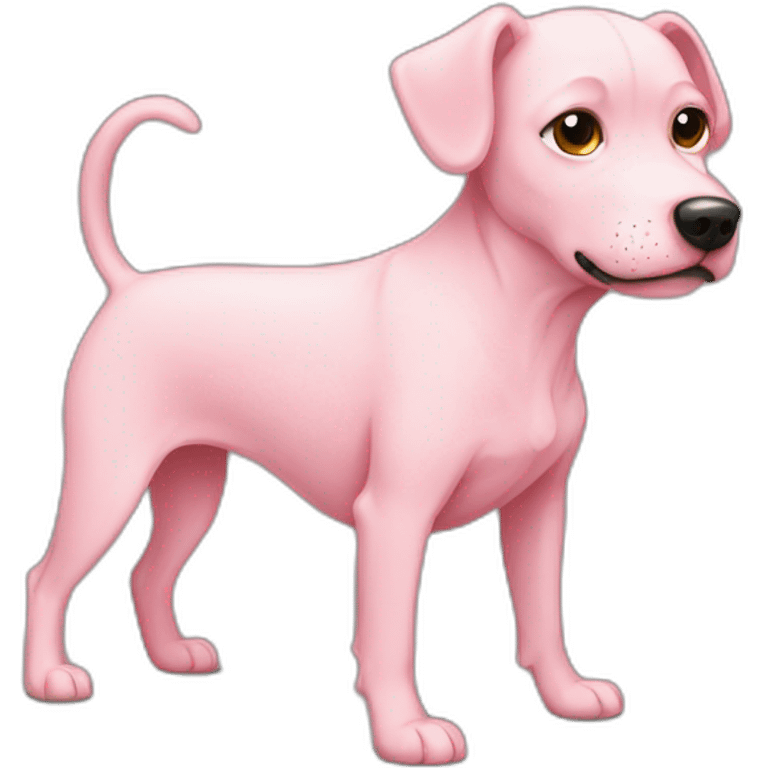 No hair pink dog emoji