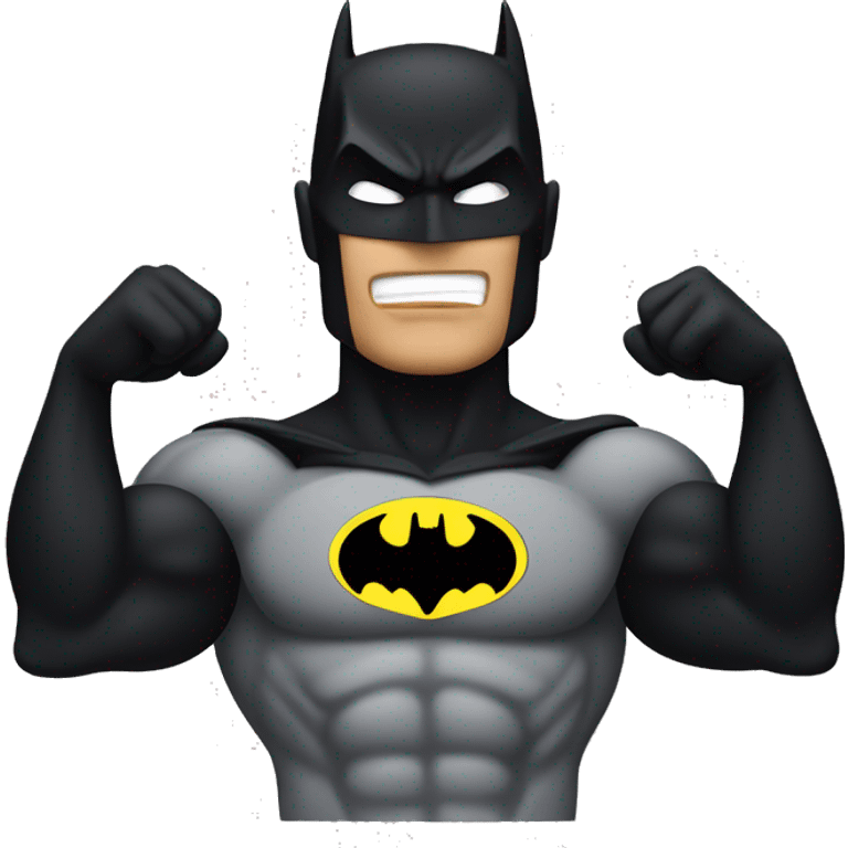 Batman front double bicep emoji