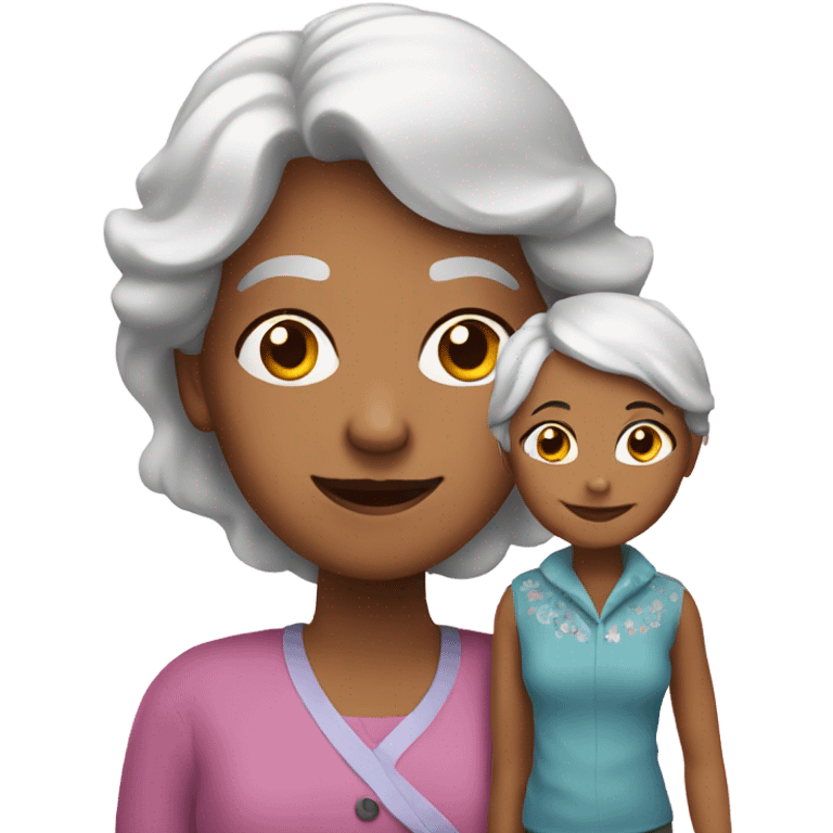 Grandma with a girl emoji