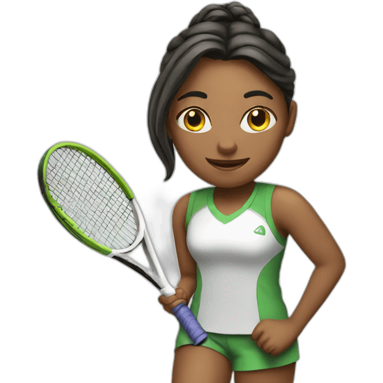 Girl playing tennis  emoji