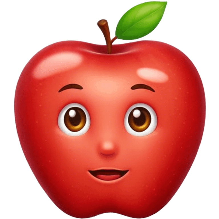 portrait of apple fruit emoji