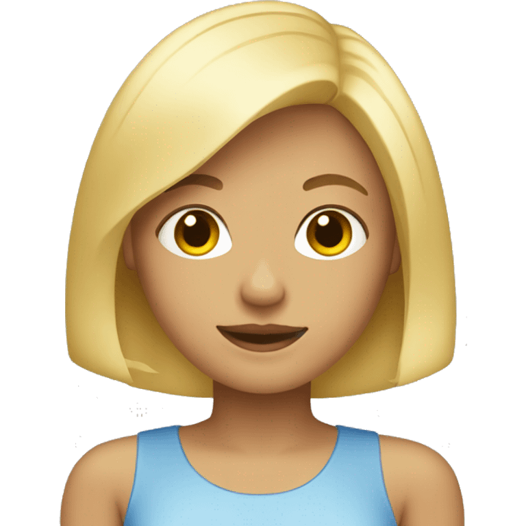 Blonde girl with a bob  emoji