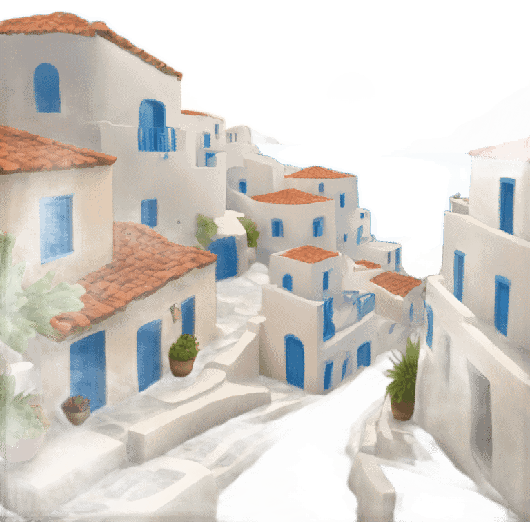 Greek island streets  emoji