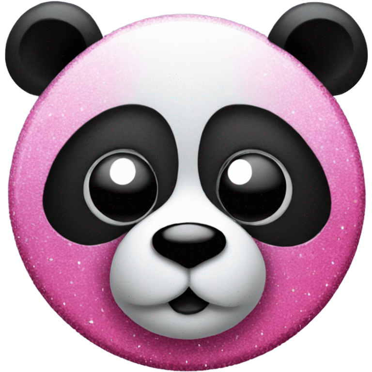 Panda with the black circles replaced with pink glitter  emoji