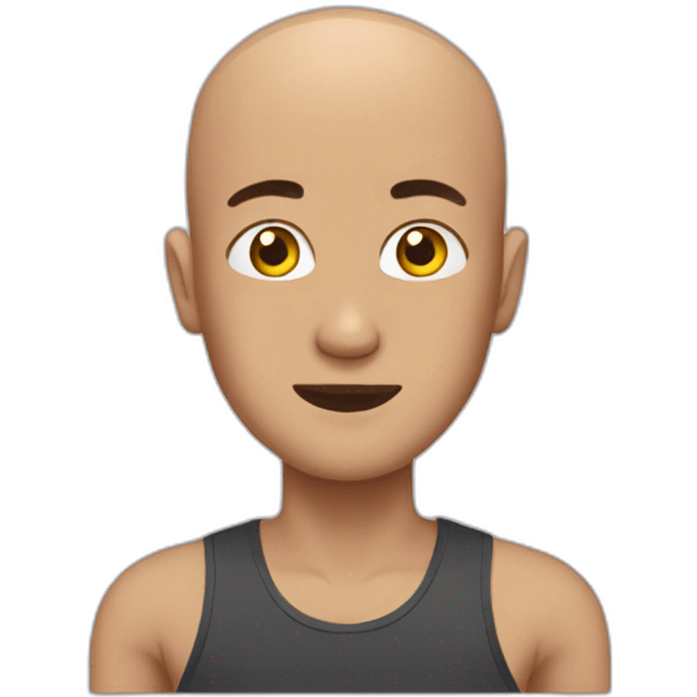 Runner bald emoji