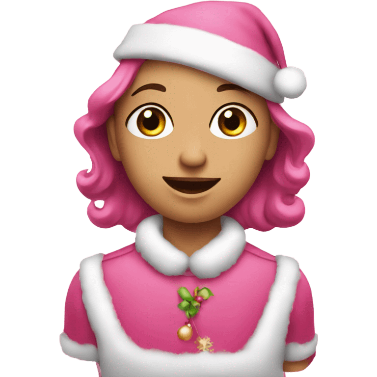 pink christmas emoji