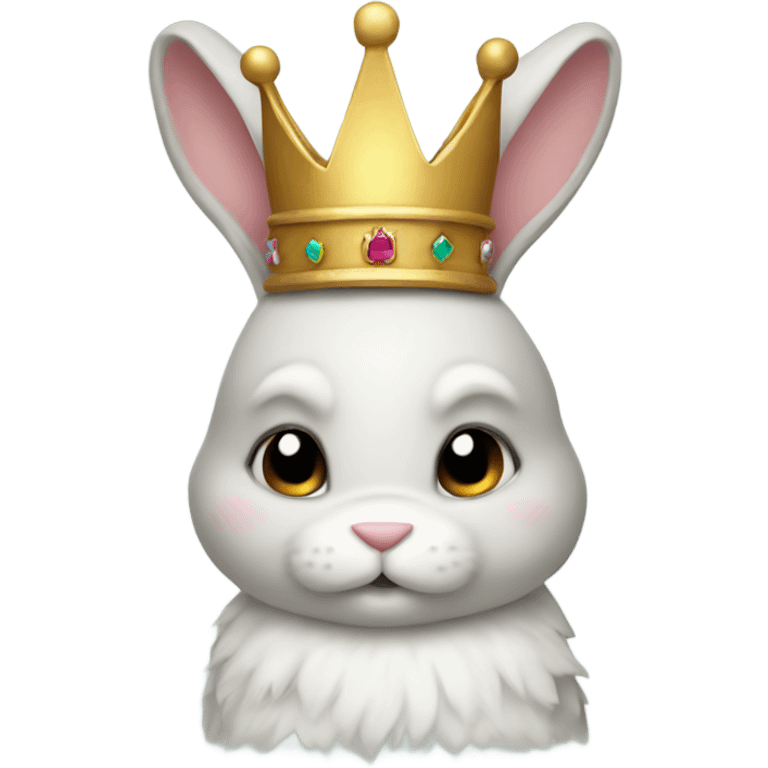 Bunny with crown emoji