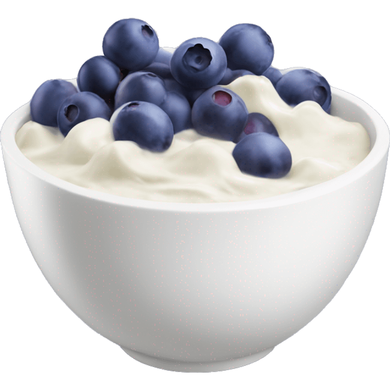 yoghurt bowl with grapes and blueberries emoji