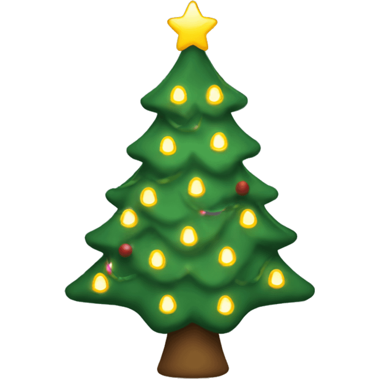 Christmas tree with lights emoji