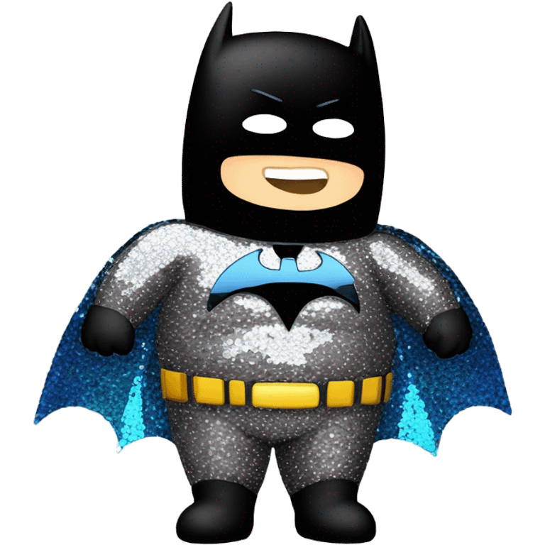 Fat Batman with sequins emoji