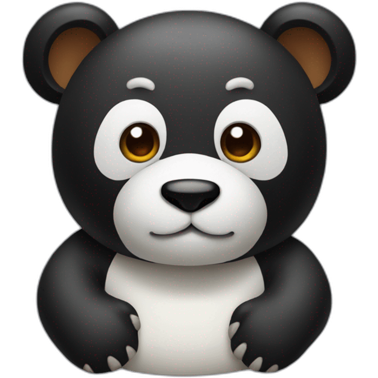 A panda bear mixed with a dino emoji