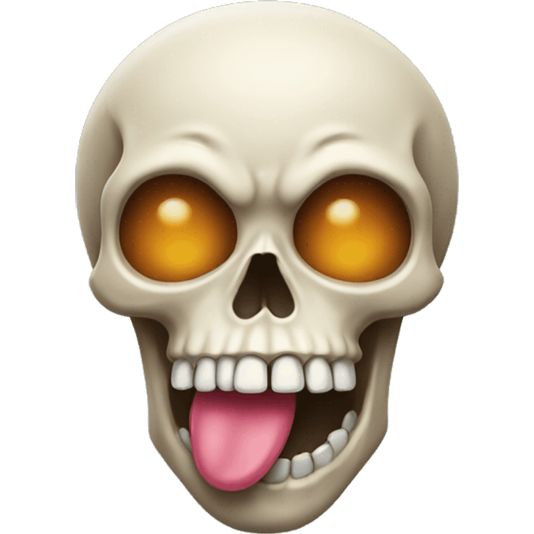 Skull with a tongue out emoji