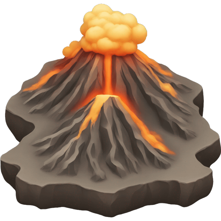 calm volcano, relief emoji