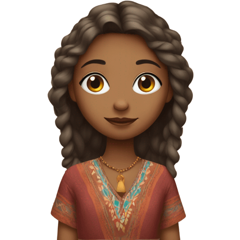 girl in bohemian dress emoji